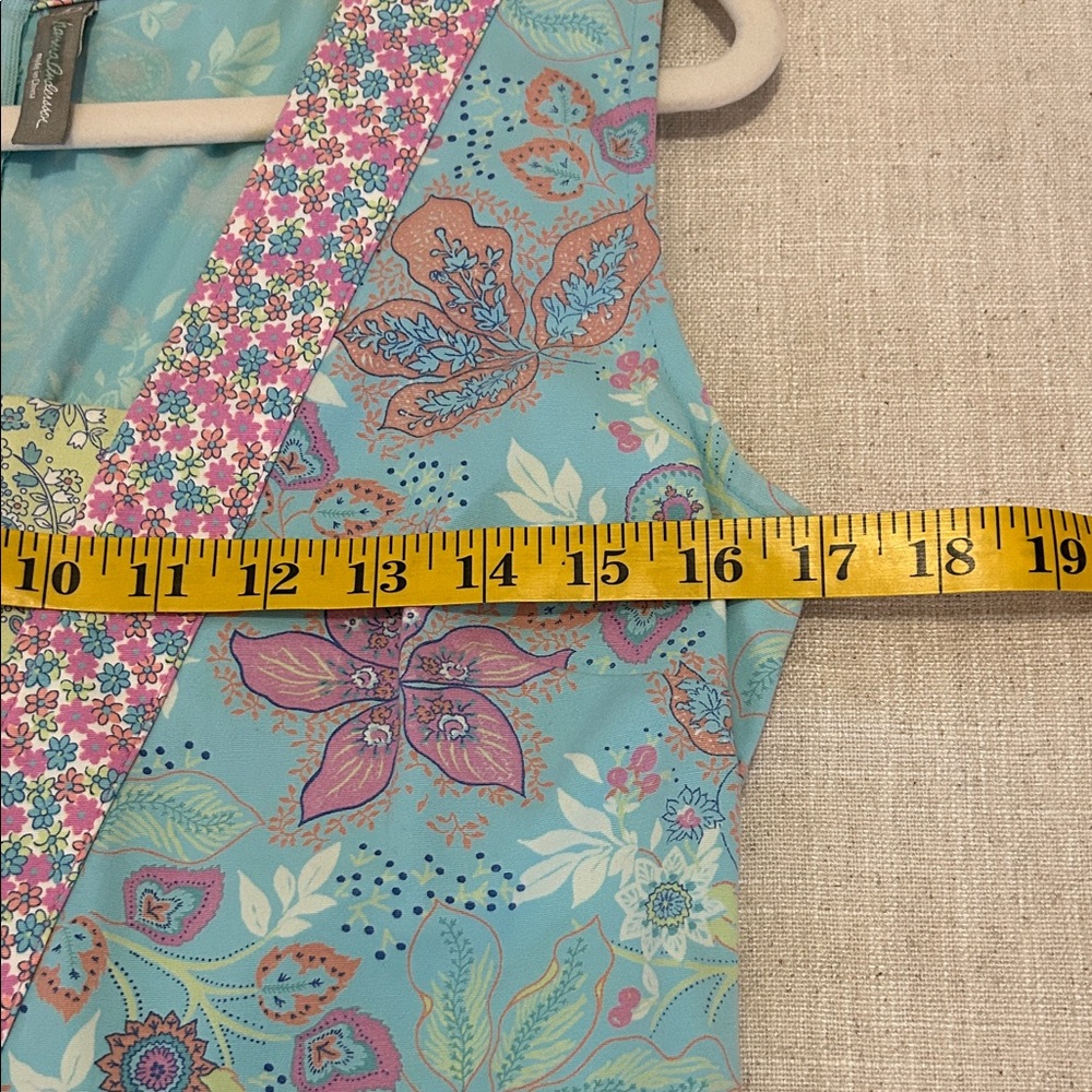 Hanna Andersson Dress Women’s 8 Blue/Pink Floral Midi Cottagecore Paisley - Picture 9 of 16
